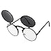 Pession Small Retro Steampunk Circle Flip Up Glasses/Sunglasses