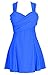 Wantdo Women's Crossover Solid Swimdress Skirted Bottom Swimsuit
