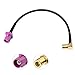 Eightwood Satellite Radio Antenna Adapter Fakra H Pink Male to SMB Female Cable 6 inches Compatible with Sirius XM Car Vehicle Trucks Radio Stereo Receiver Tuner