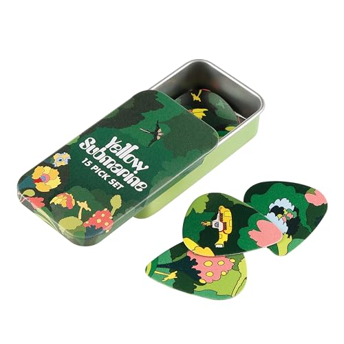 DAddario Beatles Picks Yellow Submarine - Pepperland Woods Medium, 15-Pack