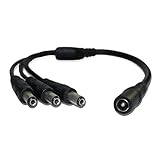 ESUMIC? DC Power Female to Male Splitter Adatper Cable for LED Strip Lights CCTV Camera (1TO3)
