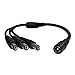ESUMIC? DC Power Female to Male Splitter Adatper Cable for LED Strip Lights CCTV Camera (1TO3) primary
