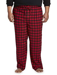 Pantalón de pijama de franela grande y alto para hombre   Essentials ajustado por DXL