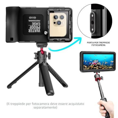 Waterproof Smartphone Case IPX8 Waterproof Mobile Phone Holder 15 m Underwater Compatible for iPhone 17 Air 16e 16 15 Plus 17 16 15 Pro 17 16 15 14 Pro Max Samsung S25 S24