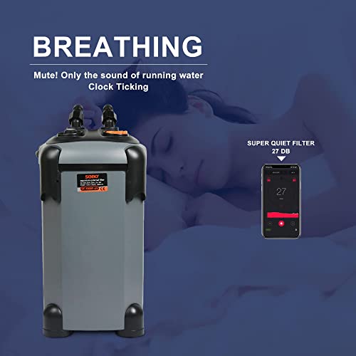 Amazingstar Aquarium Canister Filter with 3 Media Trays Spray Bar