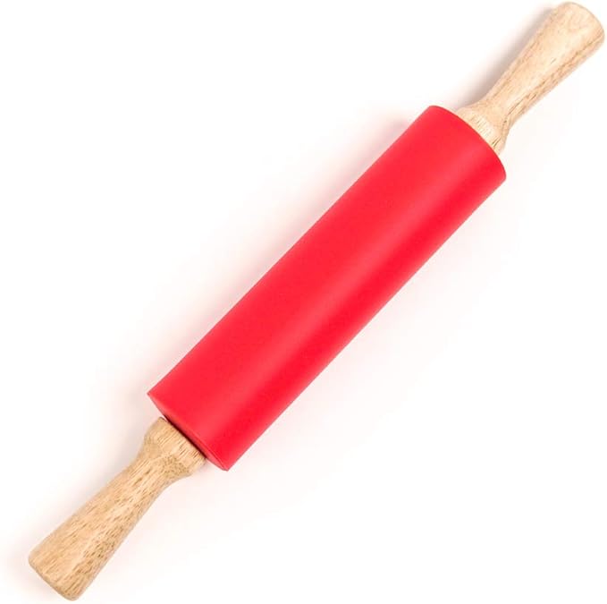 Silicone Rolling Pin for Baking, Nonstick Surface