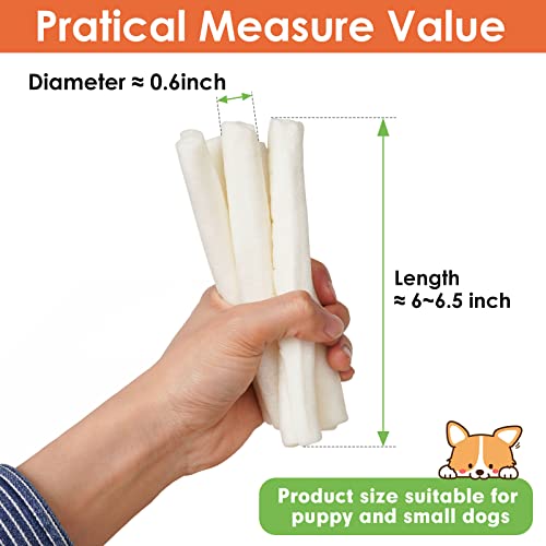 MON2SUN Dog Rawhide Rolls Twist Sticks 66.5 Inch Natural Dog Treat Dog