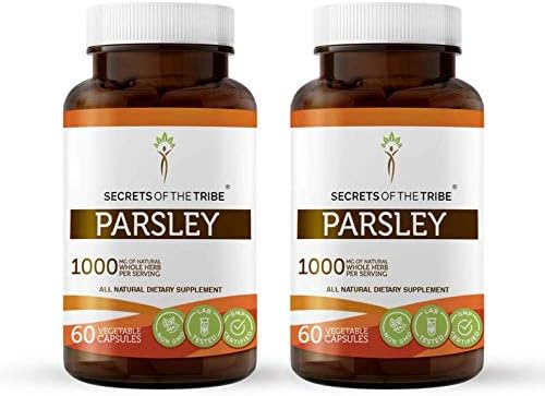 Parsley 60 Capsules(2 pcs.), 1000 mg, Organic Parsley (Petroselinum crispum) Dried Leaf (2x60 Capsules)