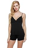 Ekouaer Pajama Sets Womens Sexy Sleepwear Viscose Cami and Shorts Set XS-XXL