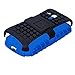 S3 Mini Case, Wisdompro 2 Piece in 1 Dual Layers Heavy Duty Hard Soft Hybrid Rugged Protective Case with Foldable Kickstand for Samsung Galaxy S3 Mini (NOT S3 Fit) - Blue/Black