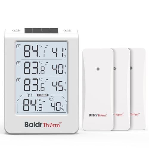 BaldrTherm Indoor Outdoor Thermometer Wireless, Temperature Humidity Monitor wi…