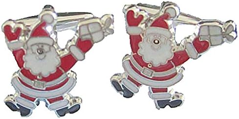 korpikus ' Santa Claus ' Stainless Steel Cufflinks In Gift Bag