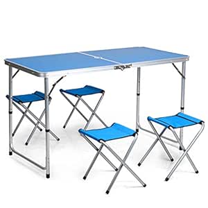 Mesas Plegables rectangulares Placa de Aluminio Plegable en Media Mesa