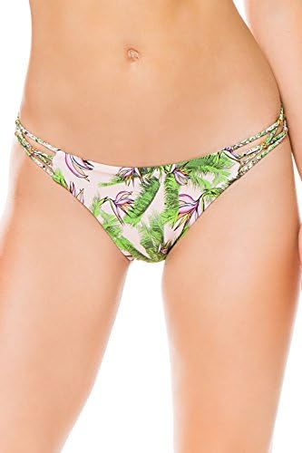 PilyQ Women's Bermuda Tab Side Hipster Bikini Bottom