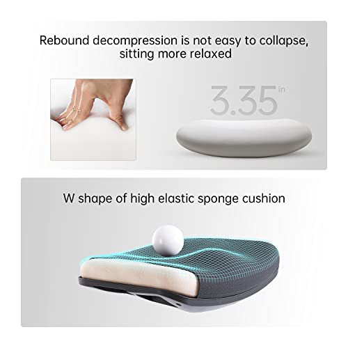 SIHOO M18 Ergonomic Office Chair for Big and Tall People Adjustable Headrest with 2D Armrest Lumbar Support and PU Wheels Swivel Tilt Function Black - Image 5