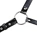 TOPFUR Men's Adjustable Leather Body Chest Half Harness Belt High Elastic(005,black5)