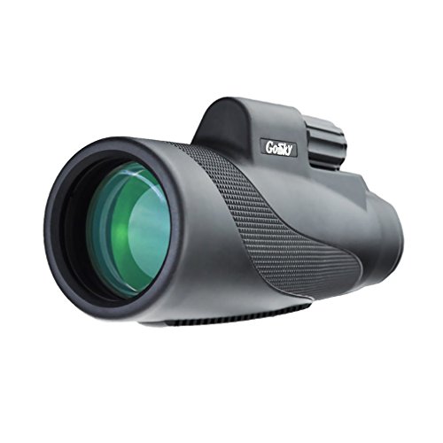 Gosky Monocular Telescope - HD Compact Monocular for Bird Watching Sports Travelling Camping Hiking Hunting and Outdoor Activities (Black Pocket Size) (12X50 Prism Monocular)