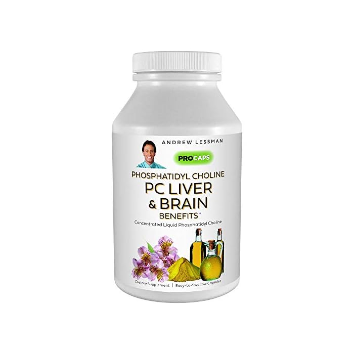 ANDREW LESSMAN PC Liver & Brain Benefits 60 Softgels - Phosphatidyl Choline, Most Important Building Block for Healthy…