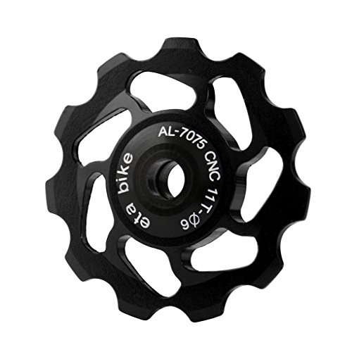 Ecosin Fashion 11T MTB Ceramic Bearing Jockey Wheel Pulley Road Bike Bicycle Rear Derailleur (Black)