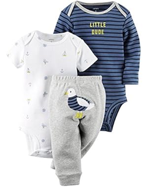 Carter's Baby Boys' 3 Piece Set - Seagull - Newborn