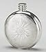 6oz Pewter Spirit Liquor Hip Flask - Round with Ship's Compass Star Design
