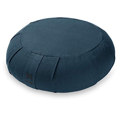 Node Fitness Organic Cotton 15″ Round Meditation Cushion – Teal