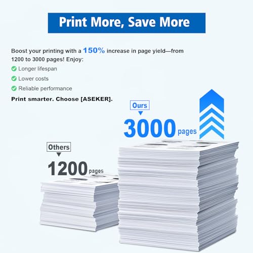ASEKER Cartuccia Toner Rigenerata con Nuovo Chip 3000 Pagine Alta Capacità per Xerox B230 B225 B235 B230dni B225dni B235dni Stampanti Sostituisce 006R04399 006R04400