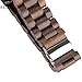 Shangdongpu Men's Wooden Watch,Dark Sandalwood Watch with Wooden Band and Japan Quartz Movement for Men Luxury Design