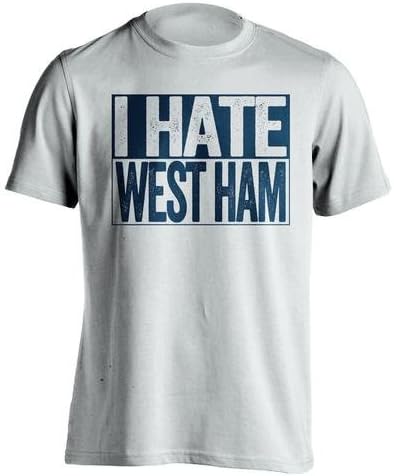 I Hate West Ham - Tottenham Hotspur Fan Shirt - Box Design - White - XXL