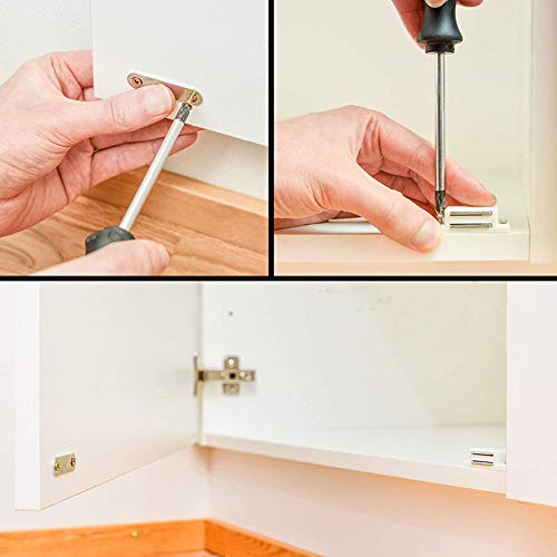 Cabinet Magnet Latch - Best for Cabinet Doors, Cupboards, Drawers and Shutters - Cabinet Magnetic Latch Easy Install - Magnetic Cabinet Catch Screws Included - Set of 12 - Thumbnail 3
