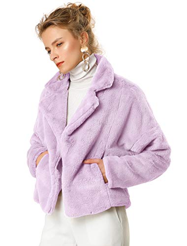 purple fluffy jacket