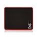 iXCC Gaming Mouse Pad/Mat with Smooth Silk Surface Stitched Edges, 13 × 10.2 × 0.2 Inches - Black with Red Edges