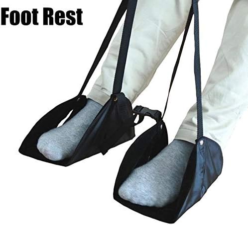 Brain Freezer Portable Adjustable Flight Carry-on Foot Rest (Black)