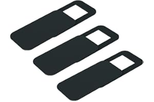 Webcam Cover, Pc, Laptop, Smartphone, Tablet, Voyeur Prevention Function, Peep Prevention, Reusable Plastic 3 Piece Black Dur