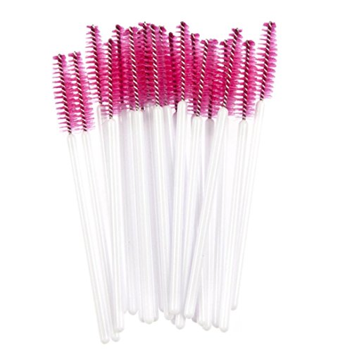Creazy(TM) 50pcs Disposble Eyelash Brush Mascara Wands Makeup Cosmetic Tools (Hot Pink) - Thumbnail 4