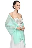 Soft Chiffon Bridal Wedding Shawl Evening Wrap Scarf for Women by MicBridal
