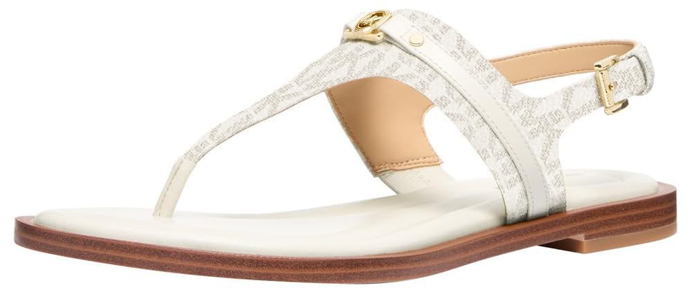 Michael Kors Women’s Mandy Thong Sandal, Vanilla/Cream, 5