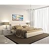 Baisuart S02250 Canvas Prints Wall Art Beach Sunset Ocean Waves Nature Pictures Stretched Canvas Wooden Framed for…