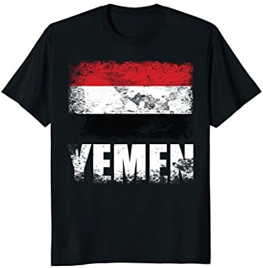 Mens Yemen Flag T-Shirt | Yemeni Flag Tee XL Black