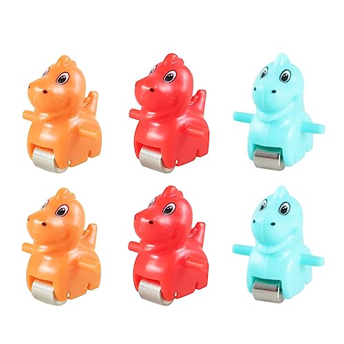 Electric Tracks Game Parts Slide Stairs Toy Spare Part, Replacement Adorable Climb Stairs Toy Accs, for Toddlers Kids Boys Girls, 6pcs Dinosaur