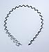 ReNext Unisex Black Spring Wave Metal Hoop Hair Band Girl/Men's Head Band Accessory