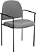 Flash Furniture Tiffany Comfort Gray Fabric Stackable Steel Side Reception Chair with Arms