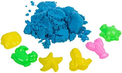 Tekmun Craft Magic Moldable Thinking Kinetic Sand in Blue (also in Green, Orange, Pink, Yellow)