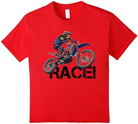 Kids Motocross Supercross Motorcycle Racing T-shirt Boys Girls  6 Red