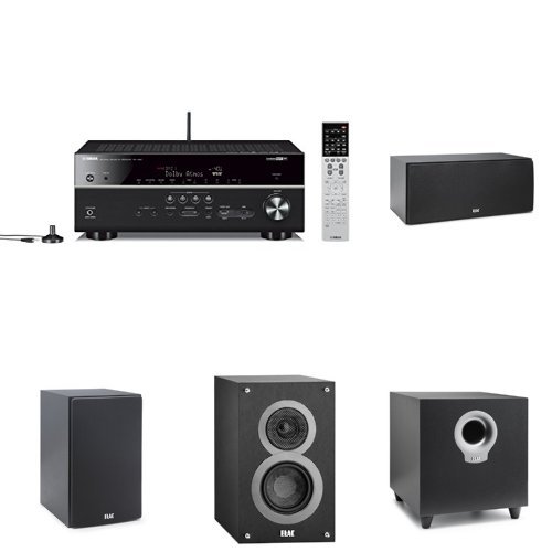 Yamaha rx-v681bl receiver (black) with an elac 5.1 spea…