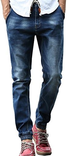 Shunht Men's Fashion Slim Fit Jeans Denim Beam Foot Trouser