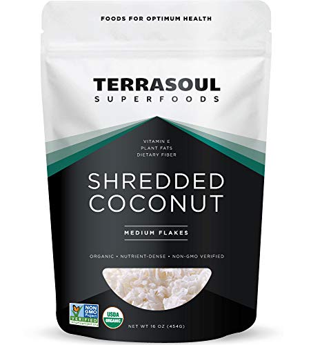 Terrasoul Superfoods Organic Coconut Flakes, 1 Lb - Medium Flakes | Perfect for Baking | Making Coconut Milk