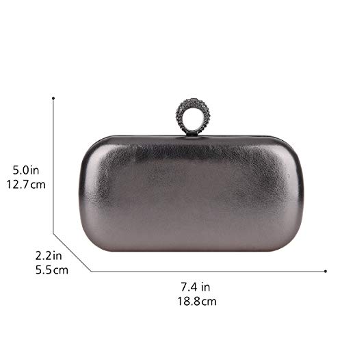 Fawziya Knuckle Clutch Evening Bags For Women Purses And Handbag-Gray