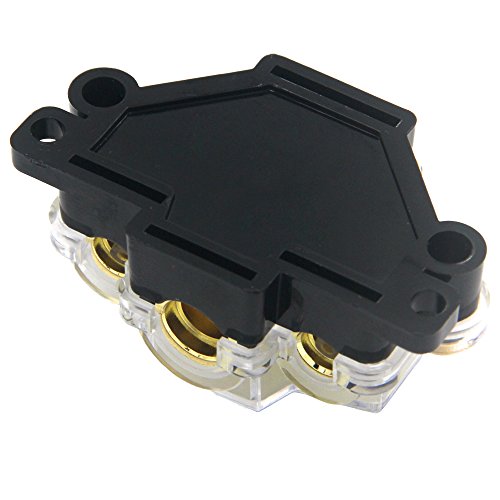 ZOOKOTO Power Distribution Block, Auto Car Audio Amplifier 1 in 3 Ways