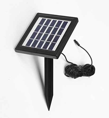 MicroSolar - NATURAL WHITE (NOT BLUISH) - Lithium Battery - Separate Solar Panels (Set of 2) - 4x12LED Spotlights with 4x16 Feet Cables --- Automatically lighting from Dusk to Dawn under Good Sunshine